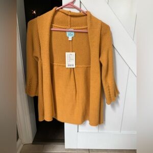 Kimchi Blue Urban Outfitters Mustard Open-Front Women's Cardigan Small